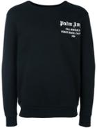 Palm Angels Logo Print Sweatshirt, Men's, Size: Large, Black, Cotton
