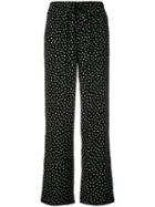 P.a.r.o.s.h. - Wide Leg Polka Dot Trousers - Women - Silk - S, Black, Silk