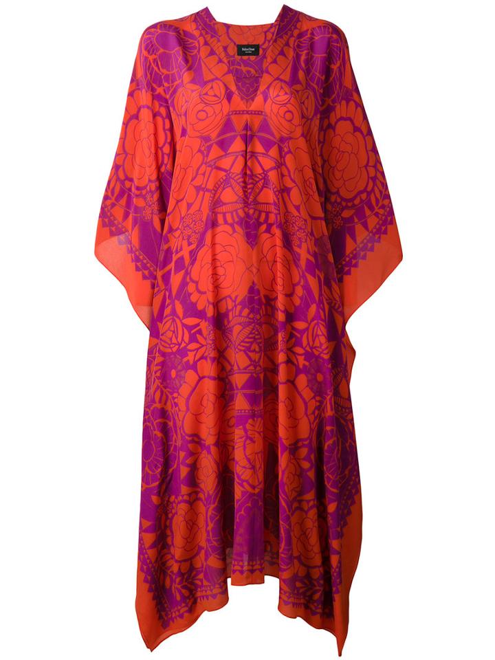 Holland Street - Camellia Kaftan - Women - Silk Crepe - One Size, Yellow/orange, Silk Crepe