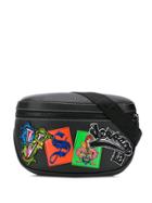 Versace Alphabet Patch Belt Bag - Black