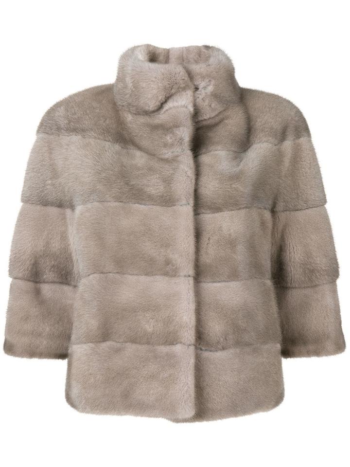 Cara Mila Midi Cropped Jacket - Grey