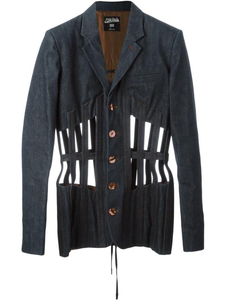 Jean Paul Gaultier Vintage Denim Cage Jacket