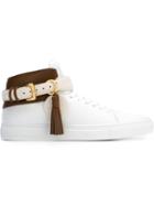 Buscemi 100mm Hi-top Sneakers, Men's, Size: 42, White, Calf Leather/rubber/metal/leather