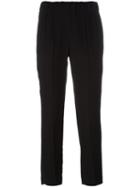 Brunello Cucinelli Cropped Trousers, Size: 42, Black, Viscose/polyester/acetate/cupro