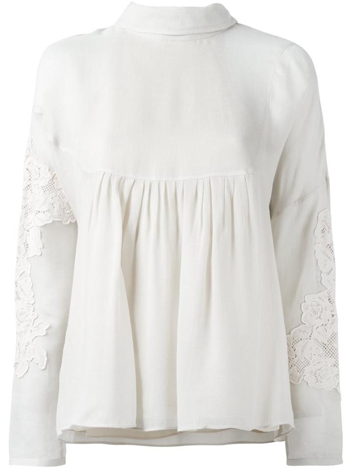 Tibi 'anai' Blouse, Women's, Size: Xs, Nude/neutrals, Rayon/viscose/wool