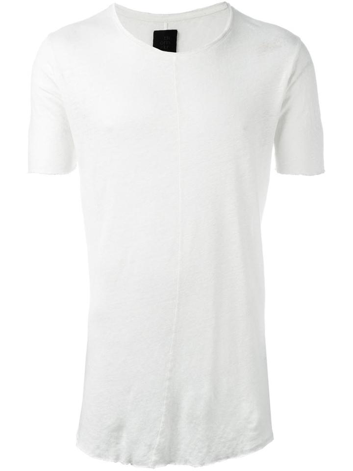 Thom Krom Raw Edge T-shirt, Men's, Size: L, White, Linen/flax