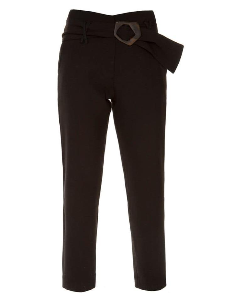 Bianza Calça Alfaiataria Cinto Preto Bianza - Black