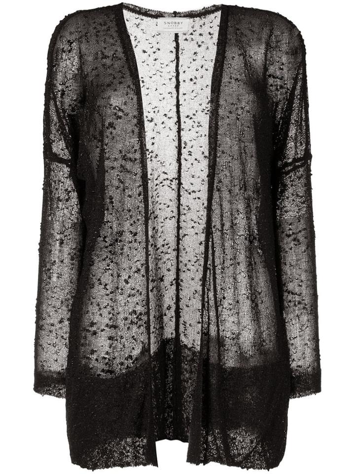 Snobby Sheep Sheer Cardigan - Black