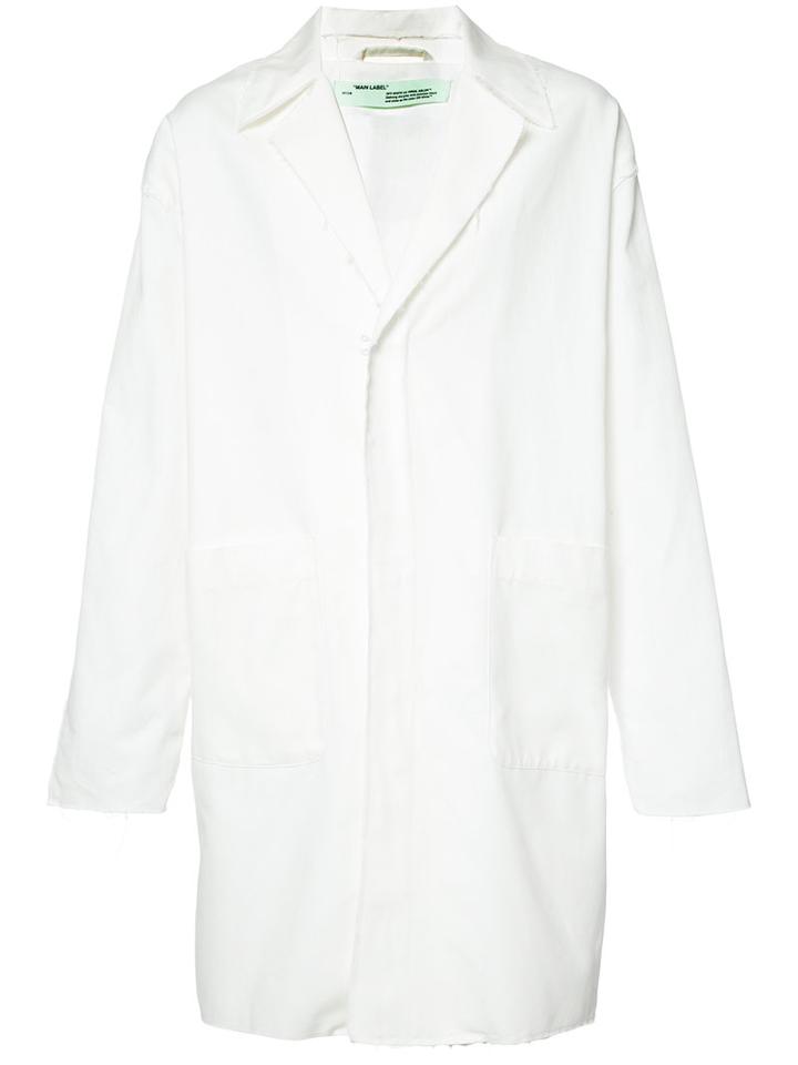 Off-white - Work Coat - Men - Cotton - L, White, Cotton