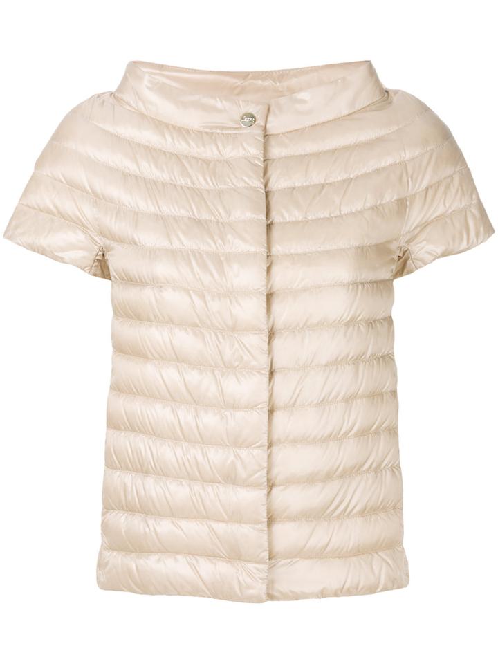 Herno Short Sleeve Padded Jacket - Nude & Neutrals
