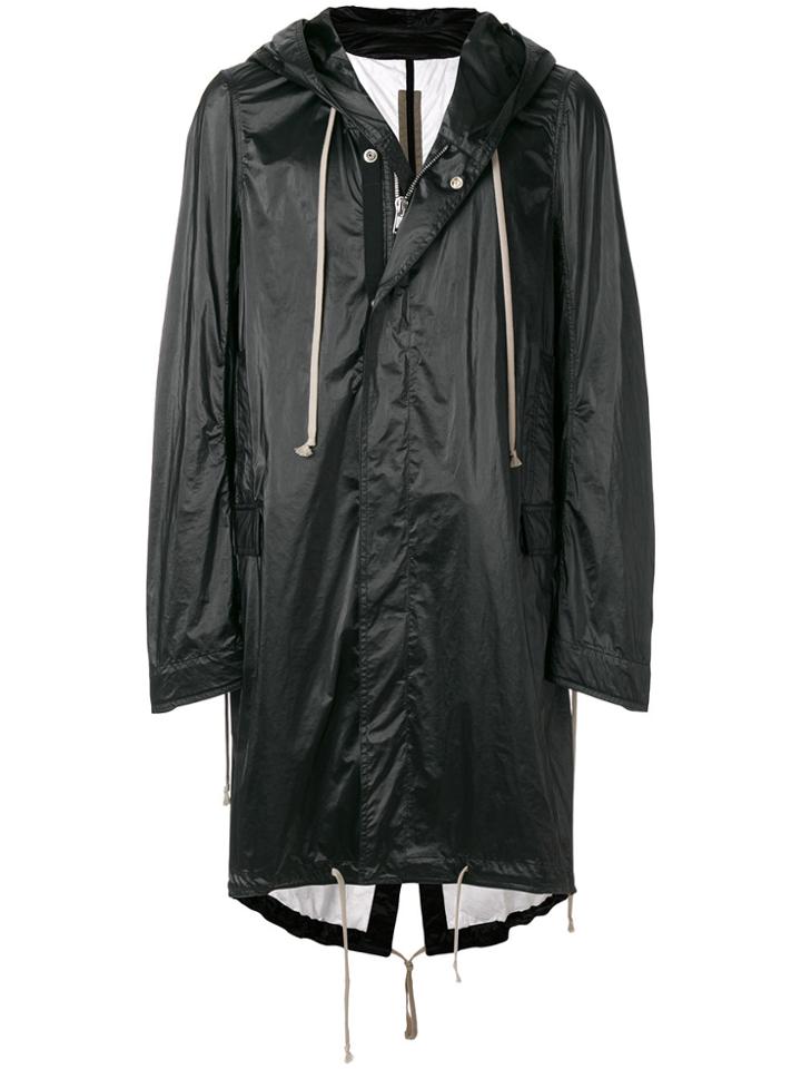 Rick Owens Drkshdw High Low Hoodie Parka - Black