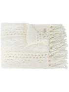 Woolrich Cable-knit Scarf - White