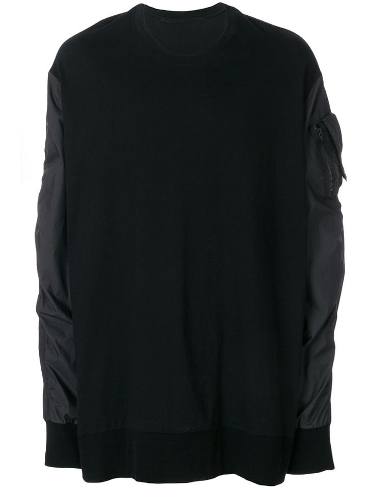 Julius Oversized Panelled Sweatshirt - Black