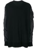 Julius Oversized Panelled Sweatshirt - Black
