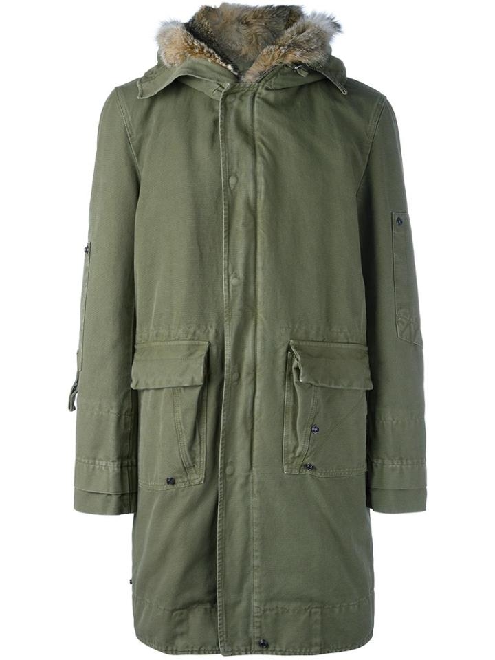 Ermanno Scervino Hooded Mid Coat - Green