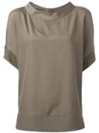 Blugirl Cowl-neck Top, Women's, Size: 40, Green, Polyester/spandex/elastane/viscose