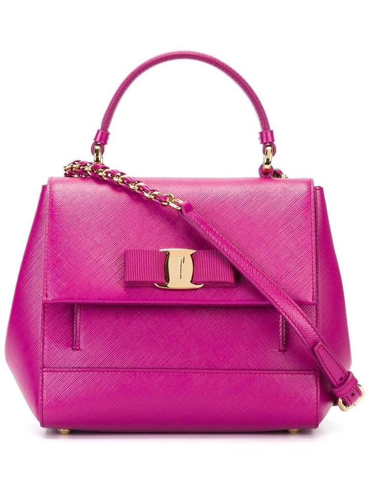 Salvatore Ferragamo Medium Carrie Tote, Women's, Pink/purple, Leather