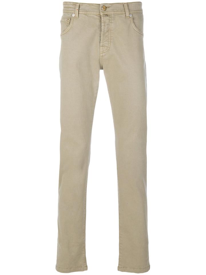 Kiton - Regular Fit Jeans - Men - Cotton/spandex/elastane/lyocell - 32, Nude/neutrals, Cotton/spandex/elastane/lyocell