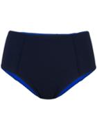 Diane Von Furstenberg - High Waisted Bikini Bottoms - Women - Polyamide/spandex/elastane - L, Blue, Polyamide/spandex/elastane