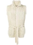 Maison Flaneur Button Up Gilet - Nude & Neutrals