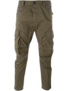Dsquared2 Cropped Trousers, Men's, Size: 48, Green, Cotton/acrylic