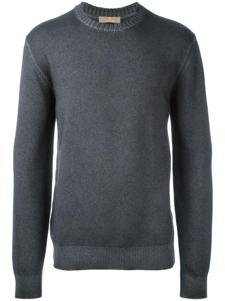 Cruciani Crew Neck Jumper, Men's, Size: 52, Grey, Cashmere