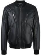 Dolce & Gabbana Quilted Detail Bomber Jacket, Men's, Size: 48, Black, Polyamide/polyester/brass