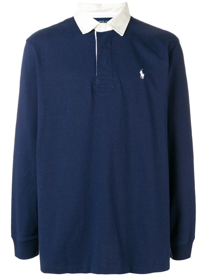 Polo Ralph Lauren Contrast Collar Polo Shirt - Blue