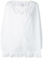 Comme Des Garçons Girl Ruffled Hem Blouse - White