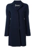 Herno Classic Midi Coat, Women's, Size: 48, Blue, Polyamide/spandex/elastane