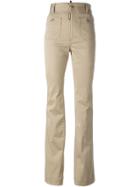 Dsquared2 High Waist Flared Trousers - Nude & Neutrals