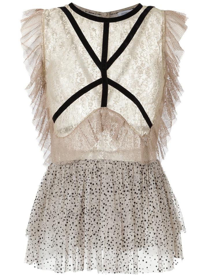 Olympiah - Lace Top - Women - Polyamide - 42, Nude/neutrals, Polyamide
