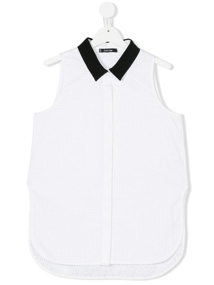 Monnalisa Jakioo - Laser Cut Shirt - Kids - Cotton/viscose - 13 Yrs, White