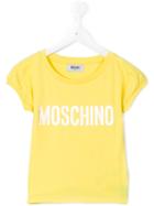 Moschino Kids Logo Print T-shirt, Girl's, Size: 12 Yrs, Yellow/orange