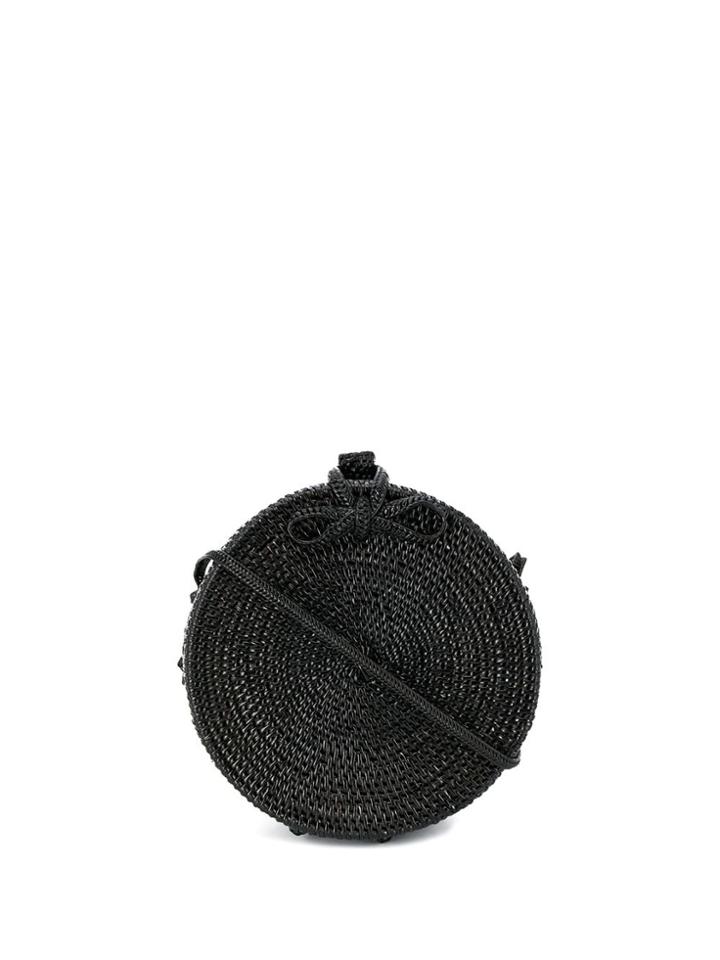 Folkloore Balinese Rattan Cross Body Bag - Black