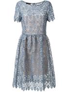 Emporio Armani Geometric Macramé Dress - Blue