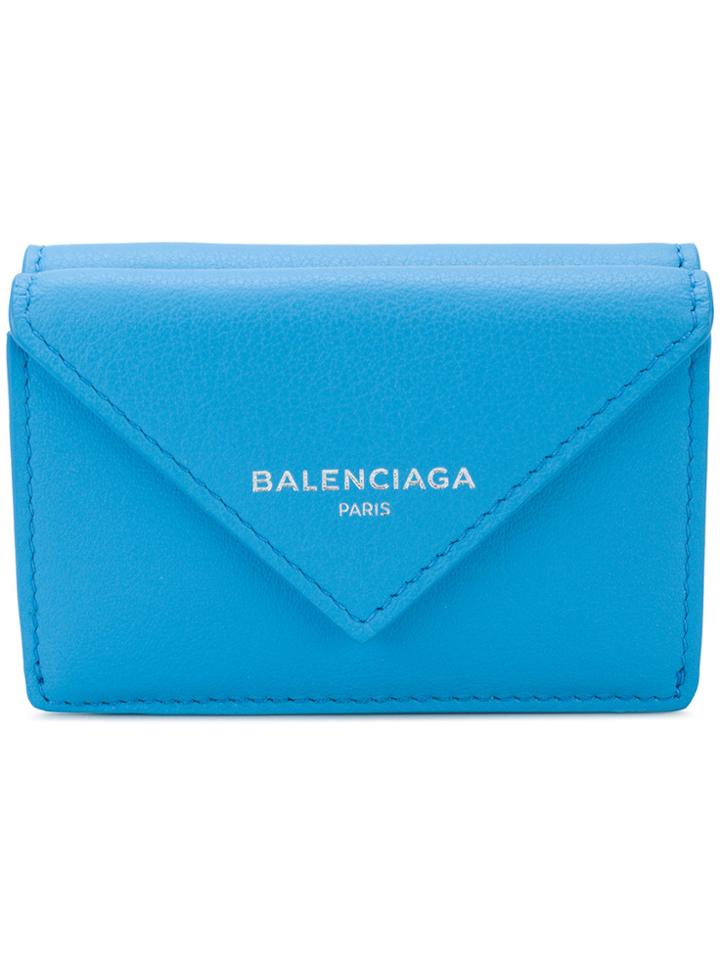 Balenciaga Papier Mini Wallet - Blue