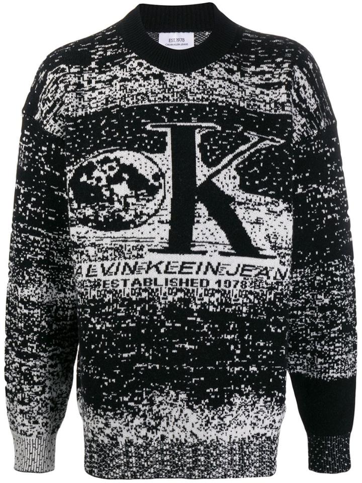 Calvin Klein Jeans Est. 1978 Monochrome Knit Sweater - Black