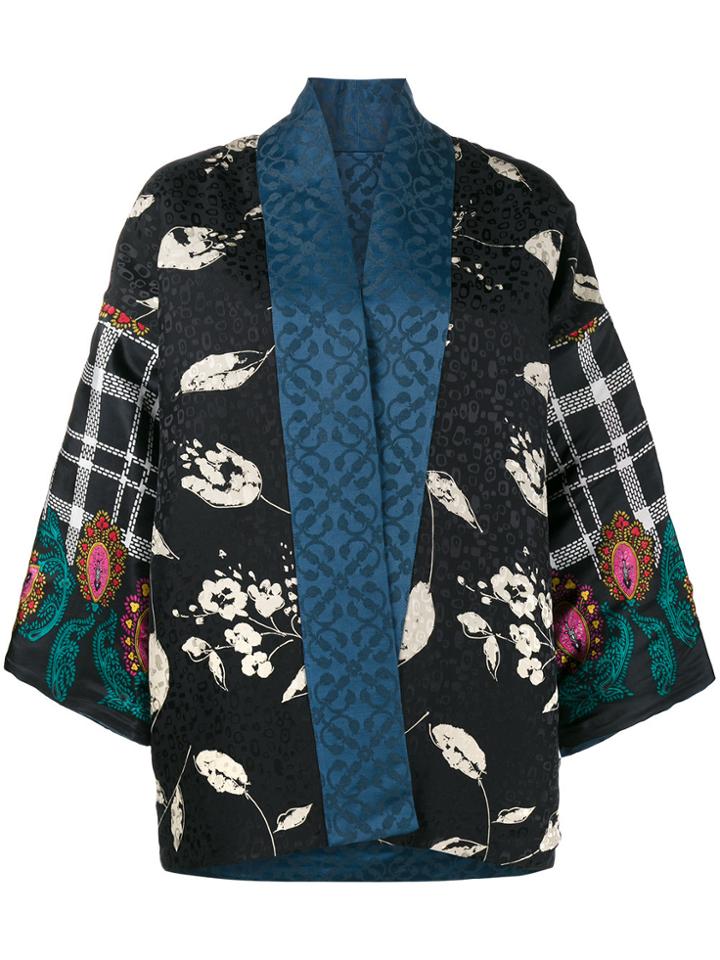 Rianna + Nina Short Printed Reversible Kimono - Multicolour