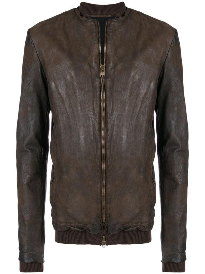 Salvatore Santoro Creased Zipped Jacket - Brown