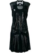 Junya Watanabe Comme Des Garçons Sequin Number Print Dress, Women's, Size: Small, Black, Polyester/cotton