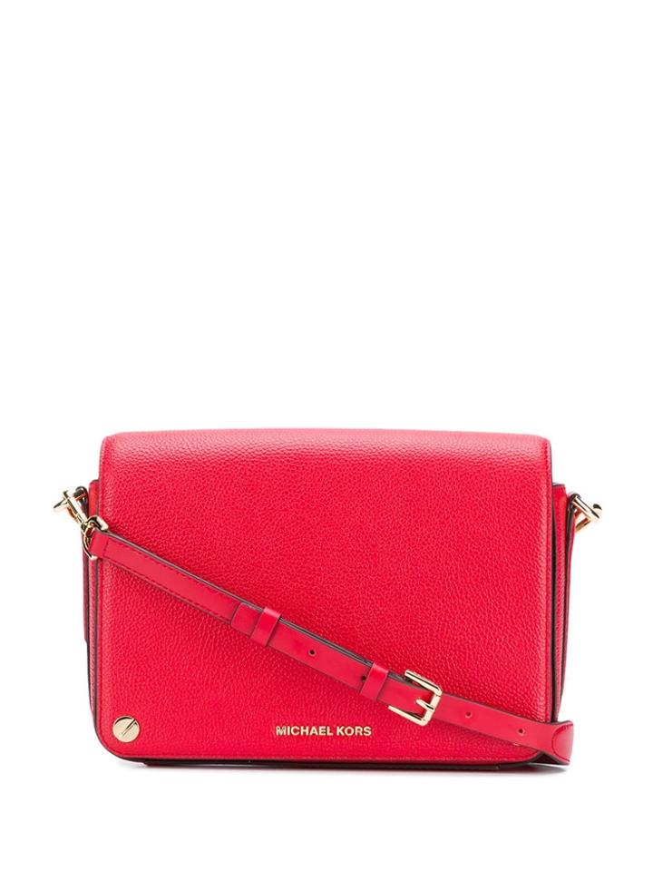 Michael Michael Kors Logo Plaque Shoulder Bag - Red