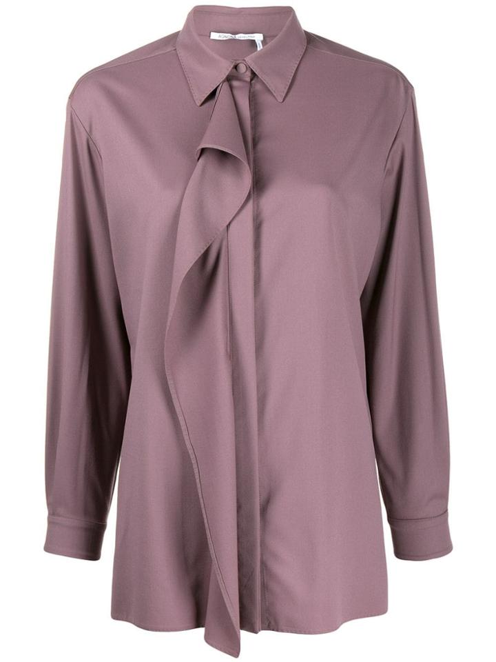 Agnona Draped Detail Shirt - Purple