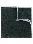 Eleventy - Denim-like Pocket Square - Men - Wool - One Size, Green, Wool