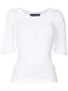 Dolce & Gabbana Crochet Scoop Neck Sweater - White