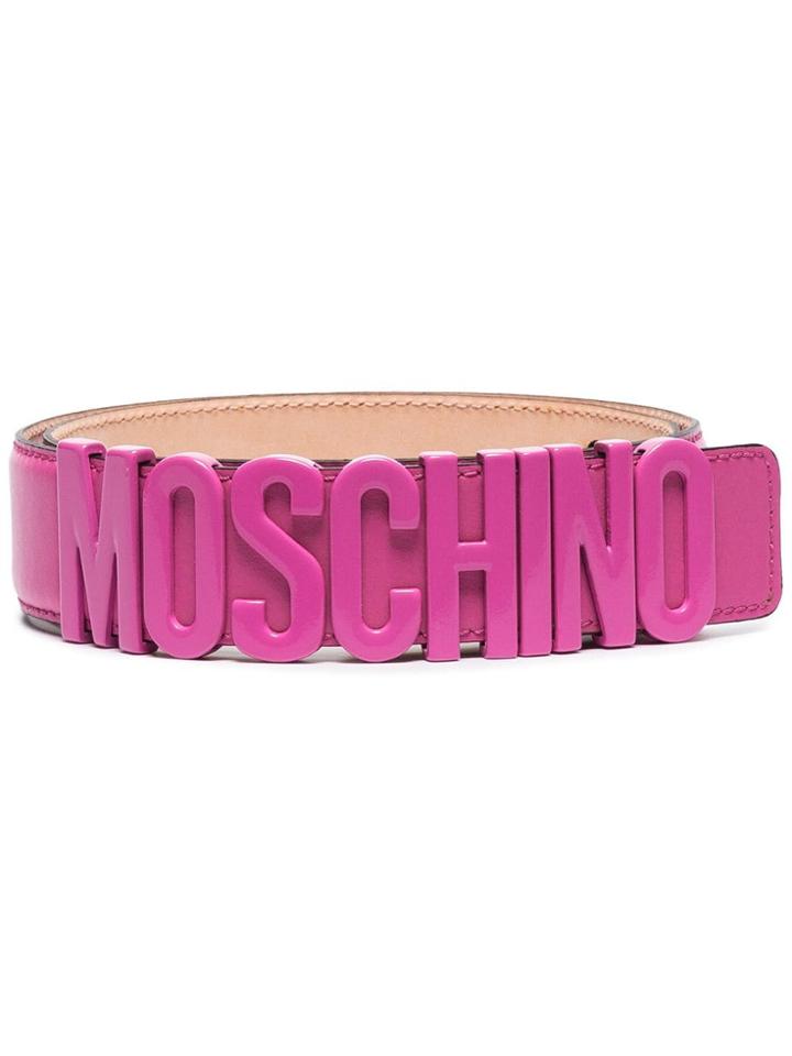 Moschino Logo Belt - Pink