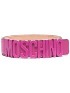 Moschino Logo Belt - Pink