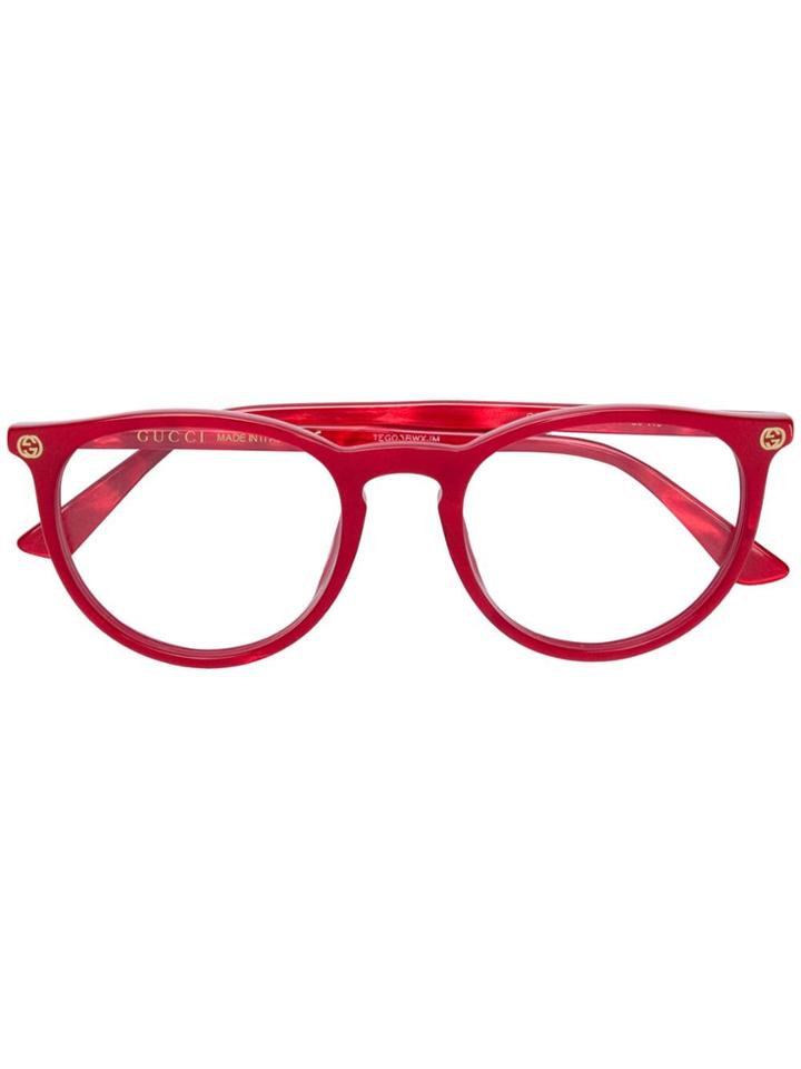 Gucci Eyewear Round Framed Sunglasses - Red