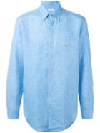 Etro Classic Shirt, Men's, Size: 41, Blue, Linen/flax