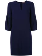 Burberry Blouse Flared Dress, Women's, Size: 12, Blue, Acetate/polyester